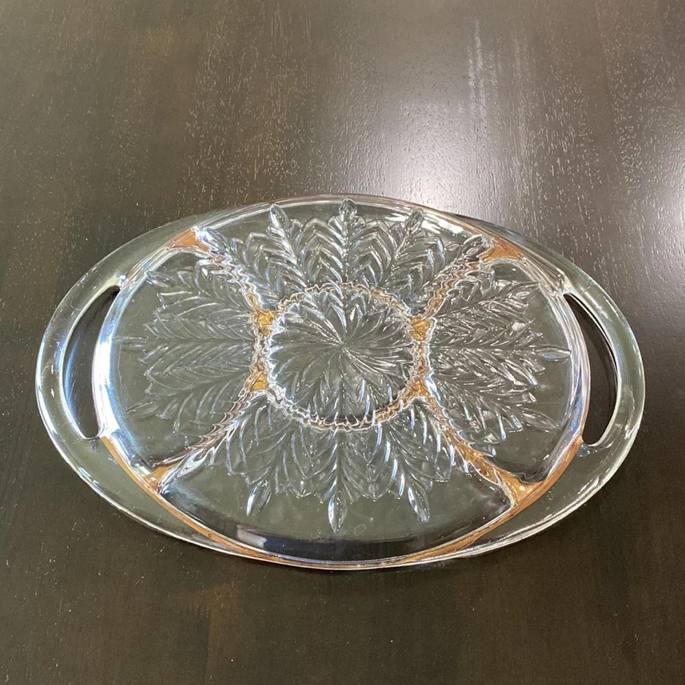 1950’s Vintage Jeanette Feather Pattern 5 Part Relish Tray!